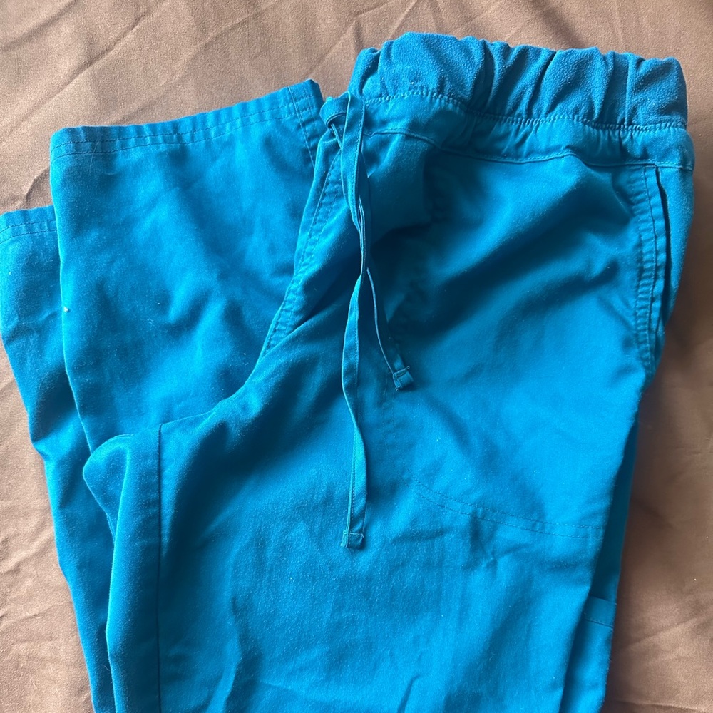 Carribean blue scrub pants women